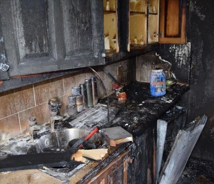 fire damage to kitchen